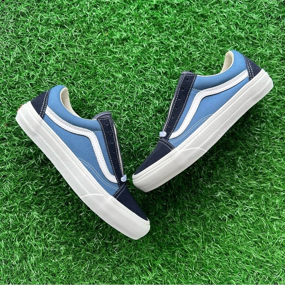 Vans Old Skool Vlt Lx Suede Canvas Navy / Stv Navy - Picture 4 of 8